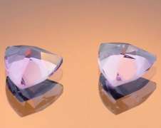 Glittering bright purple 2.93ct Amethyst pair