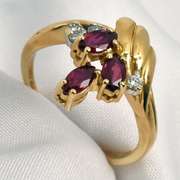 Stunning Ruby & Diamond Cluster