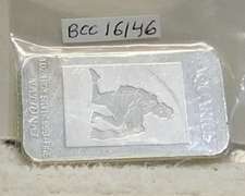 One Oz Silver Ingot, 999 fine - Aquarius