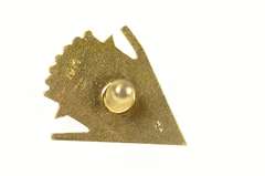 10K Yellow Gold Retro Cadillac Enamel 5 Years Lapel Pin/Brooch