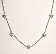 Stylish Stars of Diamonds Necklace