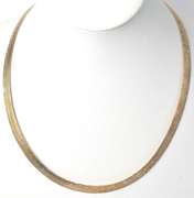 Sterling Silver Herringbone Necklace