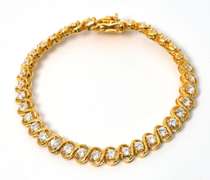 Sterling Silver Vermeil CZ Bracelet