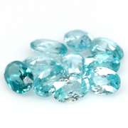 Brilliant 7.72ct sky blue Zircon set