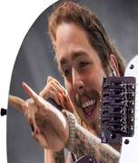 Post Malone Autographed Custom Photo Guitar