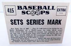 1961 Baseball Scoops Bobby Richardson Baseball Card