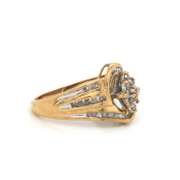Simple & Chic Yellow Gold Diamond Cluster Ring