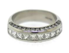Charming Platinum 2cts Diamond Wedding Band