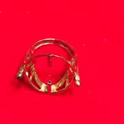 LADIES 18K DIAMOND , SAPPHIRE AND BLUE LAPIS RING / BROOCH