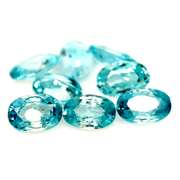 Brilliant 5.57ct sky blue Zircon set