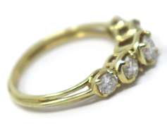 Fabulous 18kt 1ct 5 Diamond Pyramid Ring