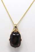 Fabulous 14kt YG Smokey Quartz Necklace
