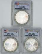 3 Near Perfect PCGS MS69 FIRST STRIKE 2006 $1 Eagles