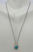 Sterling Silver Turquise Pendant on Chain