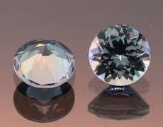 Glittering 1.49ct pair of silvery blue Tanzanite