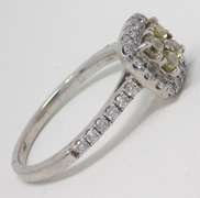 Sparkling Round Brilliant Cut Diamond & Yellow Diamond Ring