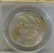 1878-7TF Morgan Dol, ANACS AU-53