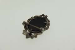 Vintage Sterling Silver Cameo Brooch