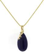 Gorgeous Lapis and Diamond Enhancer on Chain