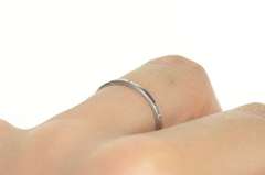 Platinum 1.7mm Art Deco Flower Wedding Band Ring