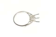 18K White Gold 0.18 Ctw Diamond Semi Mount Engagement Setting Ring