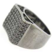 Men's Black Diamond Wide Ring