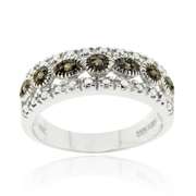 Sterling Silver 1/10ct Black Diamond Band Ring