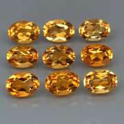 Ravishing 6.62ct 9pc golden Citrine set