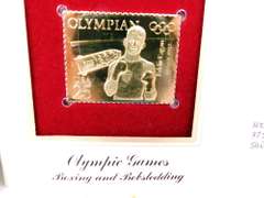 6 Olympic 1st Day Covers & 23KT Gold Stamps