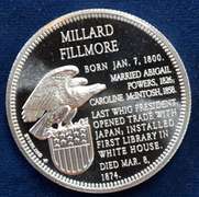 Sterling Silver Millard Fillmore Medal