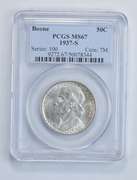 MS67 1937-S Boone Bicentennial Commemorative Half Dollar - Graded PCGS