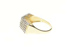 14K Yellow Gold 1.37 Ct Squared Diamond Statement Band Ring