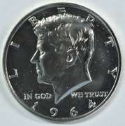 Superb Gem Proof 1964 'Accented Hair' Kennedy Half