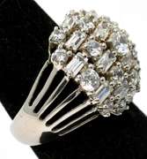Sterling Silver CZ Cocktail Ring