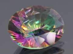 Prismatic! 7.06ct concave cut Mystic Quartz