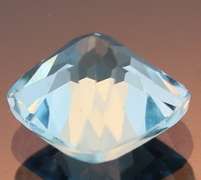 Stunning 3.95ct cushion cut 9mm Swiss blue Topaz