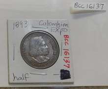1893 Columbian Expo 50 cent Silver Commem, circ
