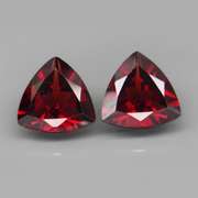 Elegant 5.99ct pair of cherry red Garnets