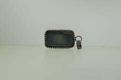 Silver-Tone Color Stone Pendant