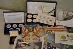 Vintage Lot Of Coins Medals and Sets