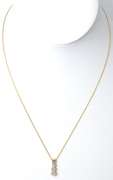 Glittering Diamond Cluster Necklace in Yellow Gold