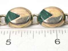 Sterling Silver Green Stone Bracelet