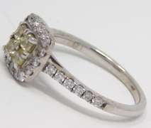 Sparkling Round Brilliant Cut Diamond & Yellow Diamond Ring