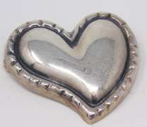 Sterling Silver Mexico Heart Shaped Pin