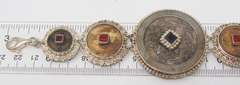 Sterling Silver Signed Sajen Coin & Stone Bracelet
