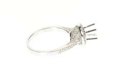 18K White Gold 0.29 Ctw 4.7mm Engagement Semi Mount Setting Ring
