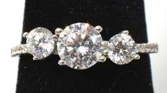 Sterling Silver CZ Cocktail Ring