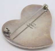 Sterling Silver Mexico Heart Shaped Pin