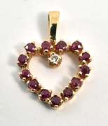 Sweet Ruby Heart Pendant