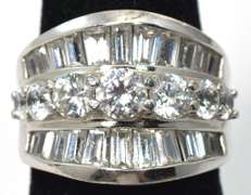 Sterling Silver CZ Cocktail Ring